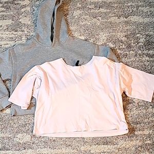 Forever 21 Active Cropped Hoodie and shirt